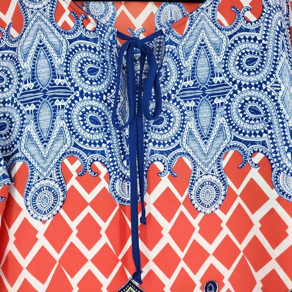 West Kei Floral and Medallion Print Tunic Top Size XL - Picture 4 of 10